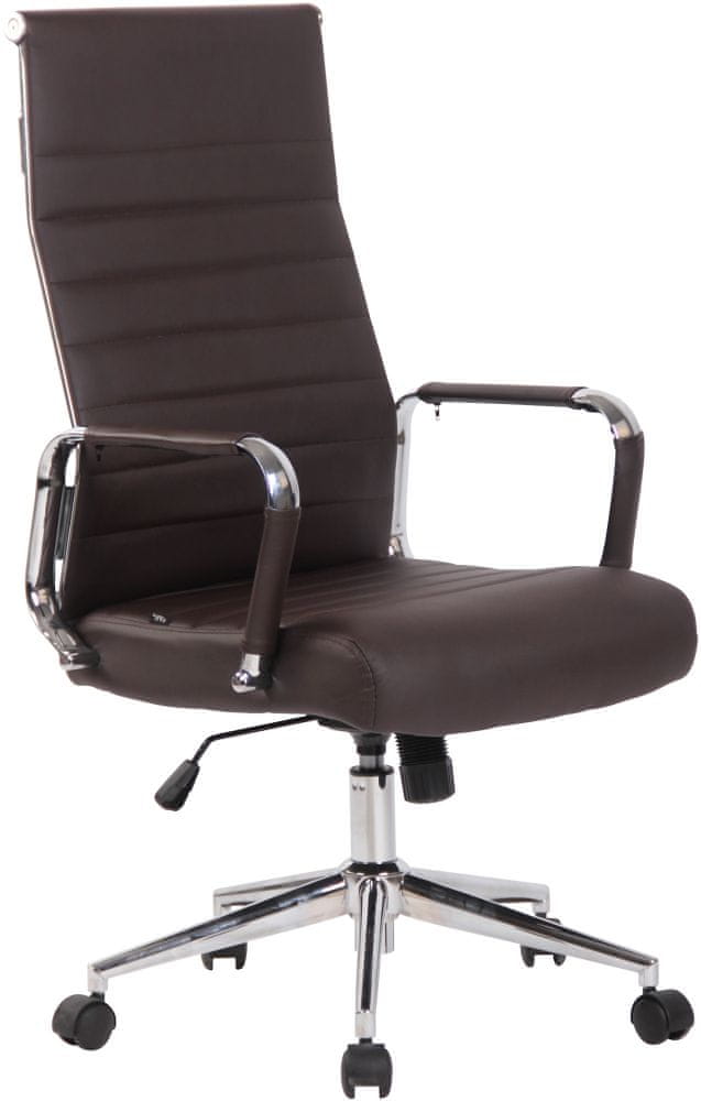 BHM Germany Kancelárska stolička Kolumbus, syntetická koža, hnedá
